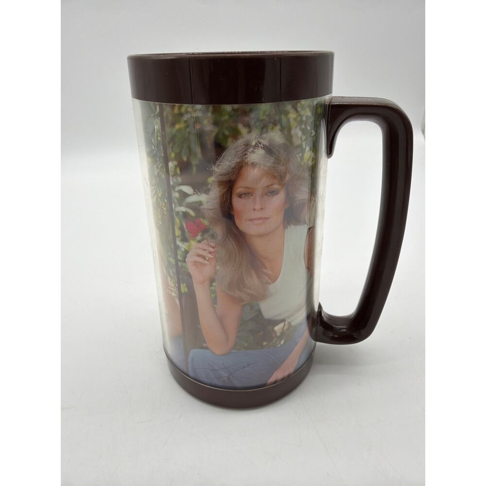 Vintage‎ Farrah Fawcett Plastic Mug Pro Arts Thermo Serv